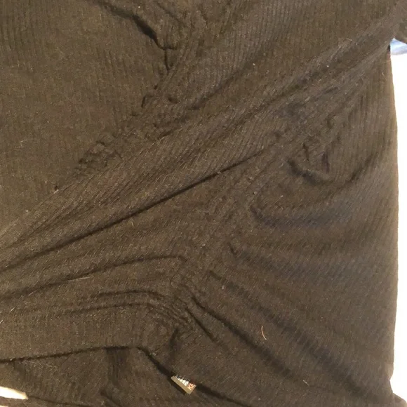 Out From Under Long Sleeve Ribbed Tip with Drawstring Ruching - Picture 6 of 7